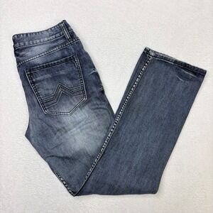 INC International Concepts Berlin Slim Straight Blue Jeans Mens 32x32 Cotton